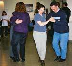 Set dancers in action